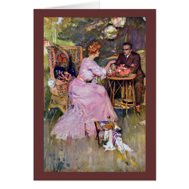 Cartão Casal que janta o fresco do Al (Frente)