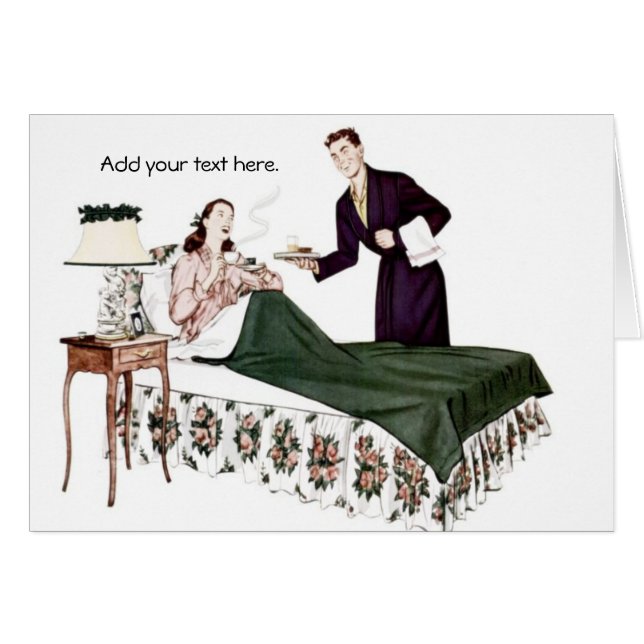 Cartão Casal Retroativo dos anos 40 (Frente Horizontal)