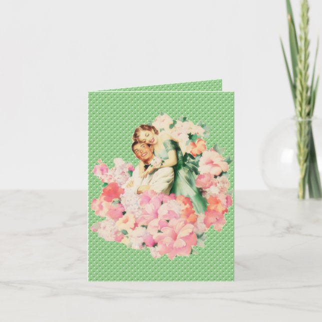 Cartão Casal Retroativo dos anos 50 (Frente)