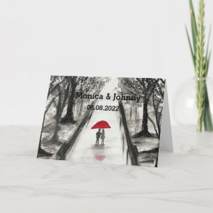 Cartão Casal vermelho  Chá de panela de Casamento