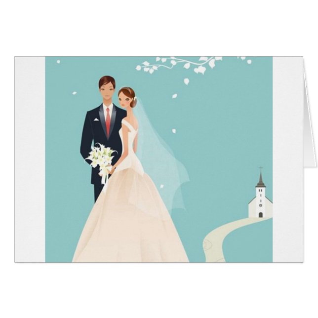 Cartão Casal Wedding (Frente Horizontal)