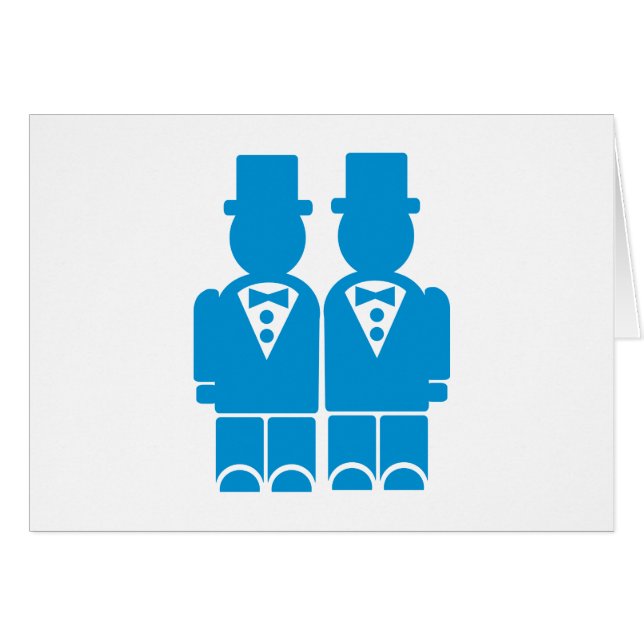 Cartão Casamento alegre (Frente Horizontal)