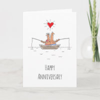 Casamento Aniversário Casado Coração de Pesca de C