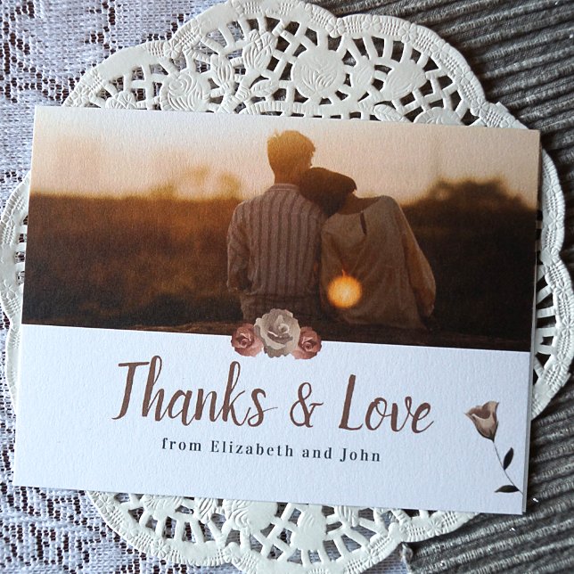 Cartão Casamento Botânico de Rosas Rosa Rosa Dusty - Obri (Criador carregado)