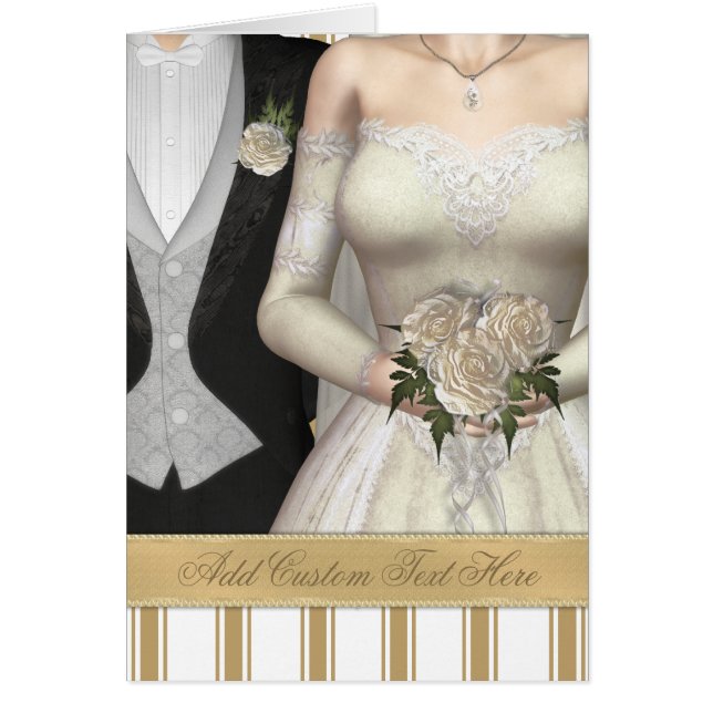 Cartão Casamento (branco) dos noivos (Frente)