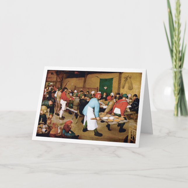 Cartão Casamento Camponês, Pieter Bruegel (Frente)