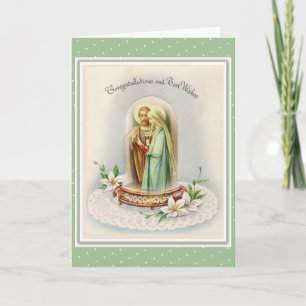 Cartão Casamento Católico Tradicional Virgem Maria Bendit