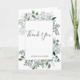 Cartão Casamento com Eucalipto Verde Prateado