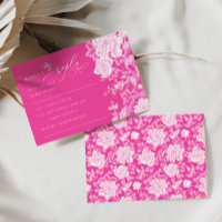 Casamento com Flor de Chinoiserie Rosa Quente RSVP