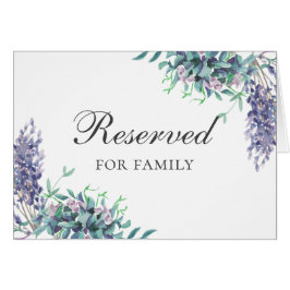 Cartão Casamento com flores roxas. Símbolo de reserva flo