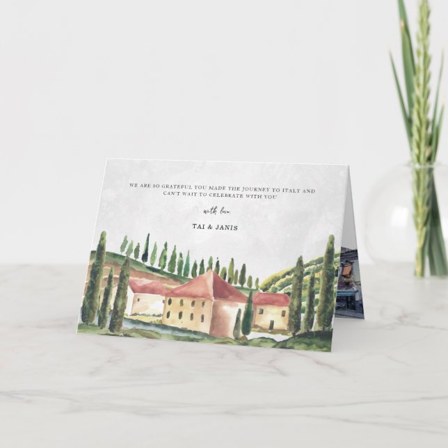 Cartão Casamento da Linha Cronológica de Cores d'Água Sal (Frente)