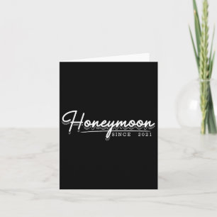 Cartão Casamento de Casal de Camisa de Camisa de Honeymoo