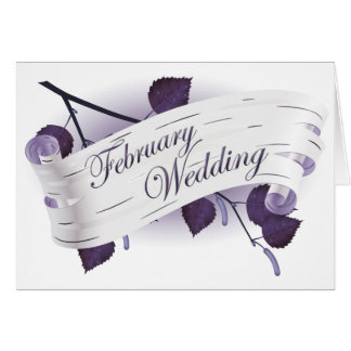 Cartão Casamento de fevereiro : Folhas da temporada :