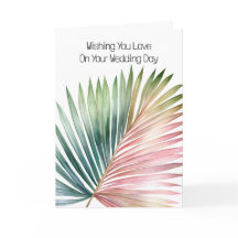 Casamento de Folha Verde Rosa Tropical