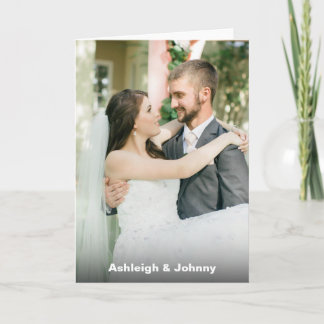 Cartão Casamento de Fotografias Personalizado