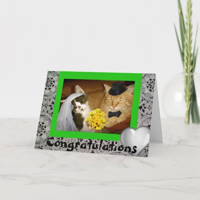 Cartão Casamento de Gatinha (Frente)