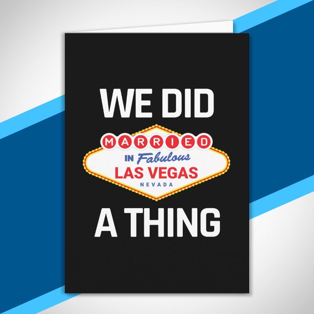Cartão Casamento de Las Vegas - Casal casado em Vegas (Criador carregado)