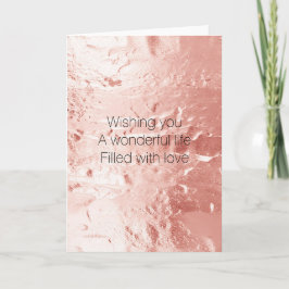 Cartão Casamento de Rosa de Champanhe Rosa