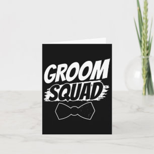 Cartão Casamento de Solteiro do Partido Groom Squad Sayin