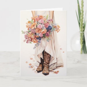 Cartão Casamento de Stetson & Lace: Sussurros Florais