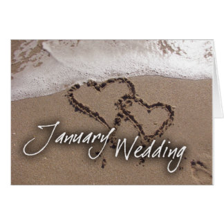 Cartão Casamento do destino da praia de janeiro