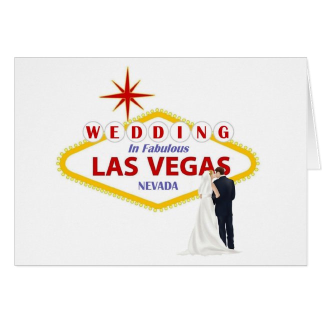 CARTÃO CASAMENTO EM PLACA VEGAS LAS FABULOSA (Frente Horizontal)