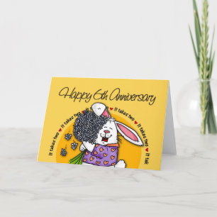 Cartão Casamento - Feliz 6º Aniversário