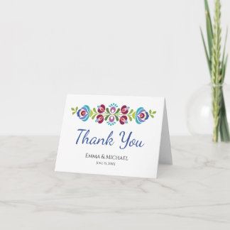 Cartão Casamento Floral com Violet Design húngaro