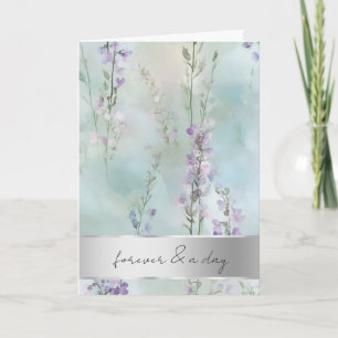 Cartão Casamento Floral da Lavanda Romântica