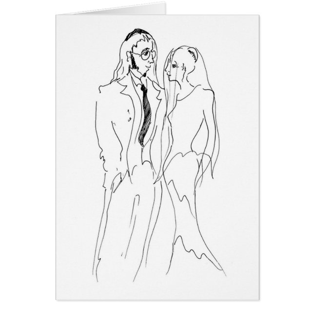 Cartão Casamento judaico reformado (Frente)