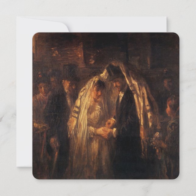 Cartão Casamento judeu de Jozef Israels - Circa 1903 (Frente)