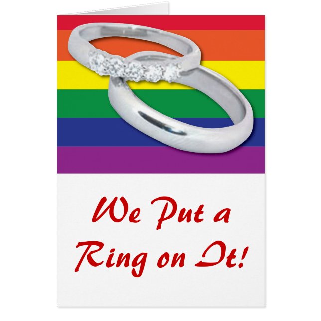 Cartão Casamento Lésbico gay (Frente)