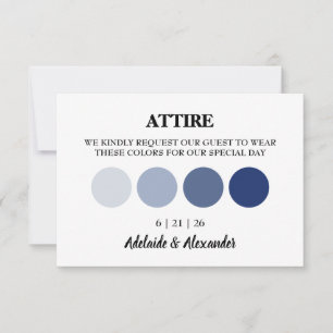 Cartão Casamento Modernista à Beira-Mar em Aquarela Azul