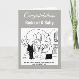 Cartão Casamento. Não é Possível Esmagar a Esquecer todos