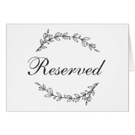 Cartão Casamento no jardim. Reservado botânico preto e br