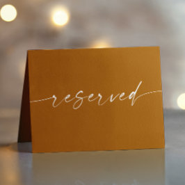 Cartão Casamento outono Castanho | Sinal Reservado de Scr