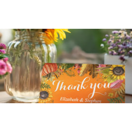 Cartão Casamento outono Obrigado Mapeamento de Outono Dei