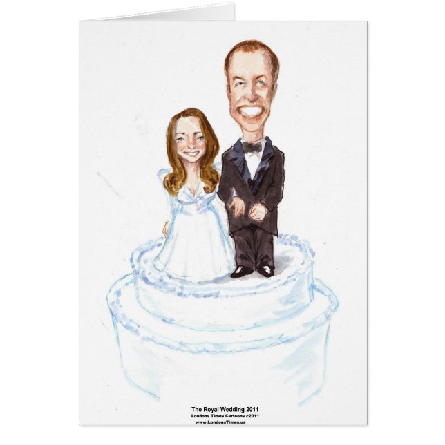 Cartão Casamento Real Catherine & William Presentes Camis (Frente)
