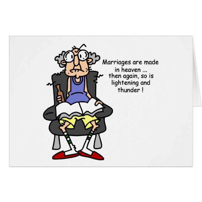 Cartão Casamento, Relâmpago, Humor Trovão (Frente Horizontal)