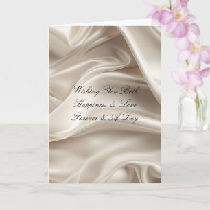 Cartão Casamento Romântico Dourado e Feminino bonito