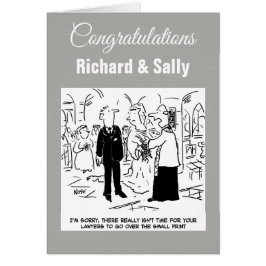 Cartão Casamento. Sem tempo para passar pelo pequeno Impr