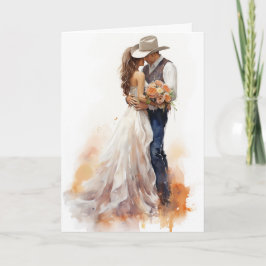 Cartão Casamento Stetson & Lace: Corações Lassoados