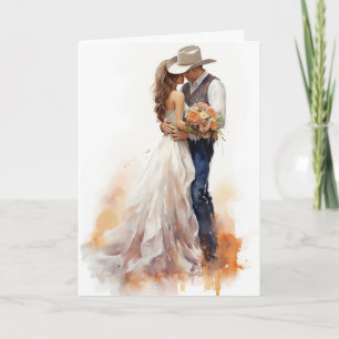 Cartão Casamento Stetson & Lace: Corações Lassoados
