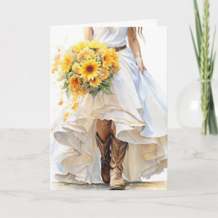 Cartão Casamento Stetson & Lace: Serenading Sunflower