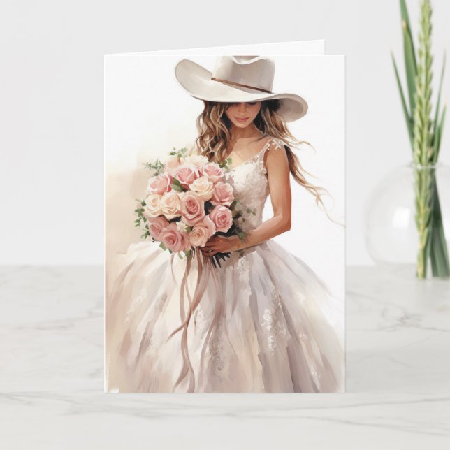 Cartão Casamento Stetson & Lace: Stetson Silhouettes (Frente)