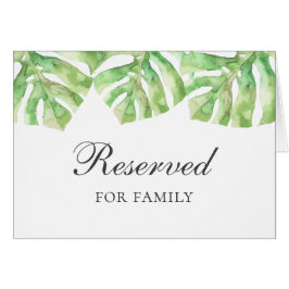 Cartão Casamento tropical. Sinal reservado de verão exóti