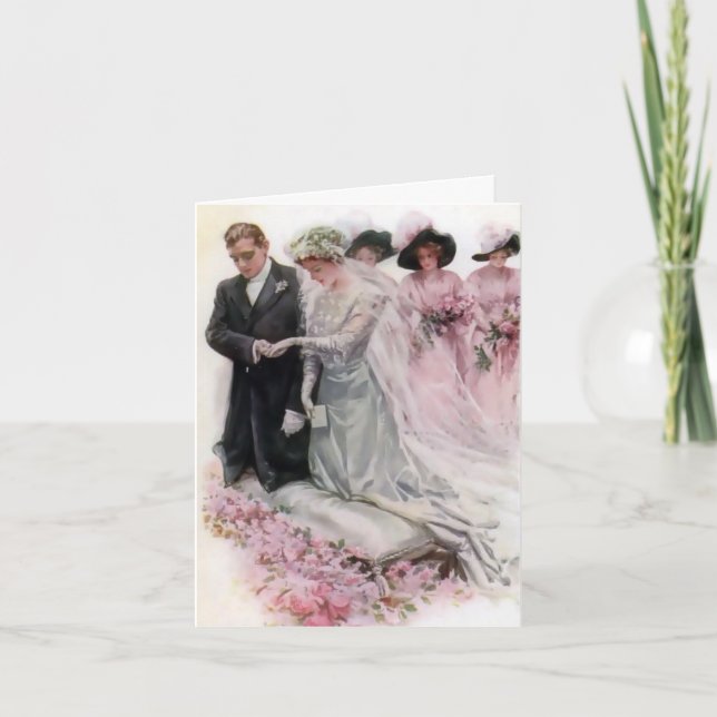Cartão Casamento vintage (Frente)