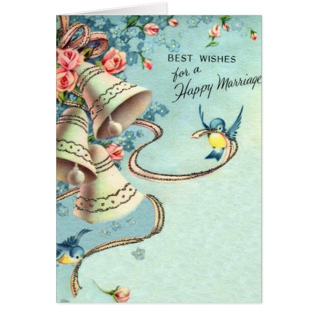 Cartão Casamento Vintage Happy (Frente)