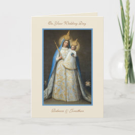 Cartão Casamento Virgem Maria Jesus Oração Religiosa