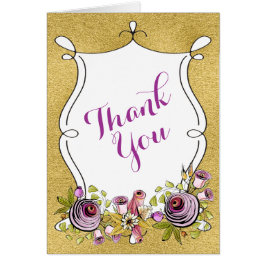 Cartão Casamento Whimsical Obrigado | Florestas, folha FA